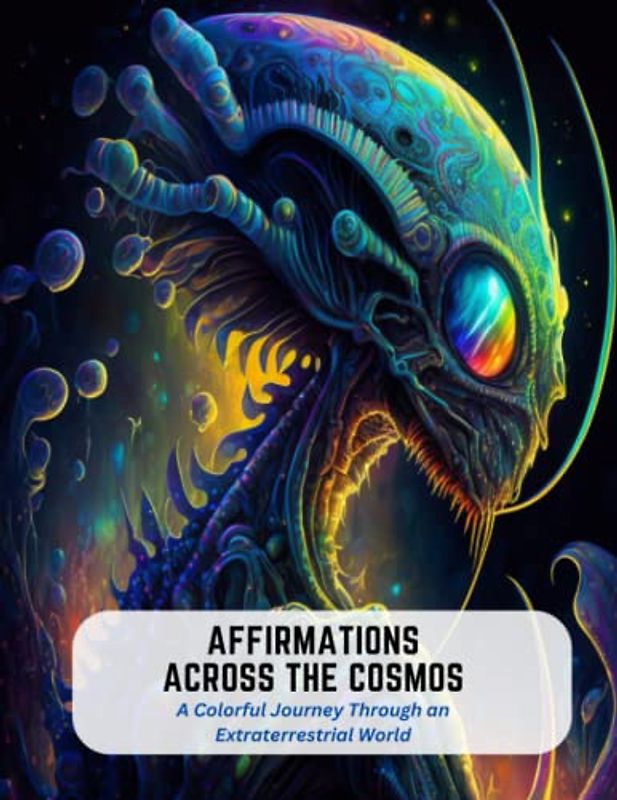 Affirmations Across the Cosmos: A Colorful Journey Through an Extraterrestrial World