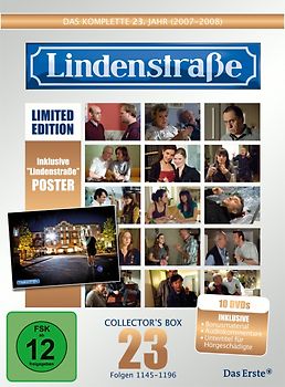 Die Lindenstraße - Das komplette 23. Jahr, Folgen 1145-1196 [Collector's Box, inkl. Poster, 10 DVDs] DVD