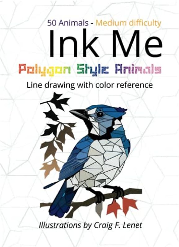 Ink Me: Polygon Style Animals - Medium difficulty