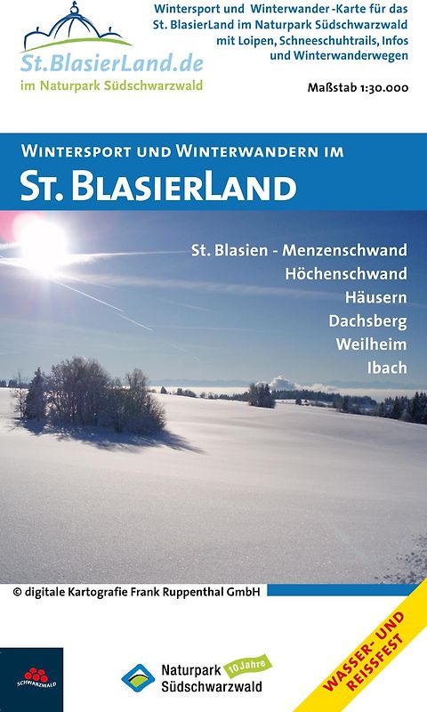 Wintersport und Winterwanderkarte St. BlasierLand