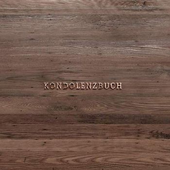 Kondolenzbuch: Gästebuch für Trauergäste mit 110 Seiten - Holzoptik Braun