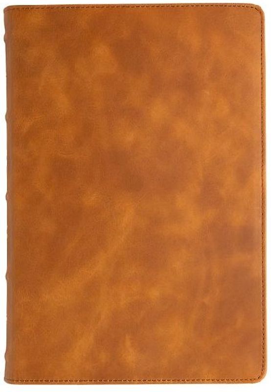 CSB Giant Print Bible, Holman Handcrafted Collection, Marbled Chestnut Premium Calfskin