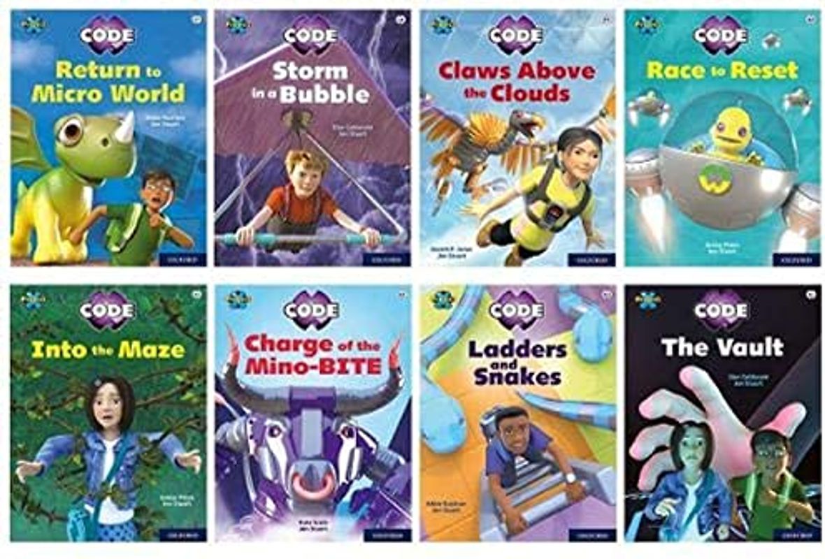 Project X CODE: White and Lime Book Bands, Oxford Levels 10 and 11: Sky Bubble and Maze Craze, Mixed Pack of 8