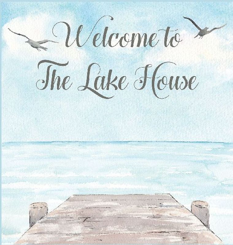 Lake house guest book (Hardcover) for vacation house, guest house, visitor comments book