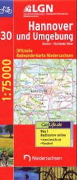Topographische Sonderkarten Niedersachsen. Sonderblattschnitte auf... / Radwanderkarten 1:75000 (RC) mit Begleitheft / Hannover und Umgebung