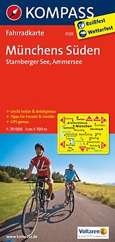 KOMPASS Fahrradkarte Münchens Süden - Starnberger See - Ammersee
