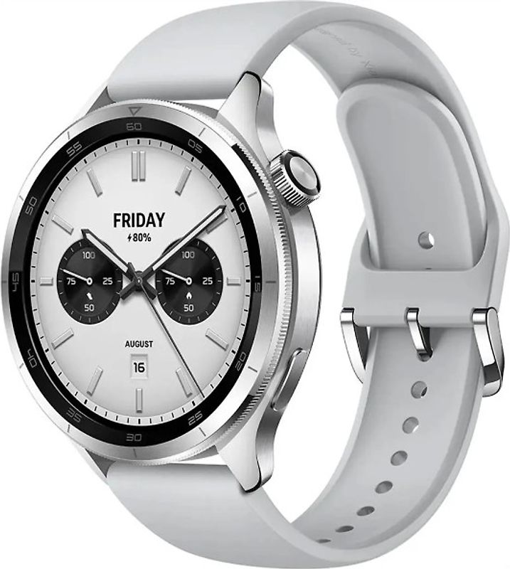 Xiaomi Watch S4 41 mm boîtier aluminium avec bracelet fluorélastomère argent