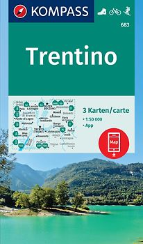 KOMPASS Wanderkarten-Set 683 Trentino (3 Karten) 1:50.000