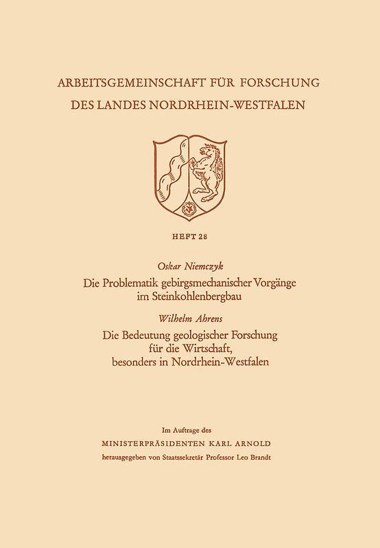 Die Problematik gebirgsmechanischer Vorgänge im Steinkohlenbergbau