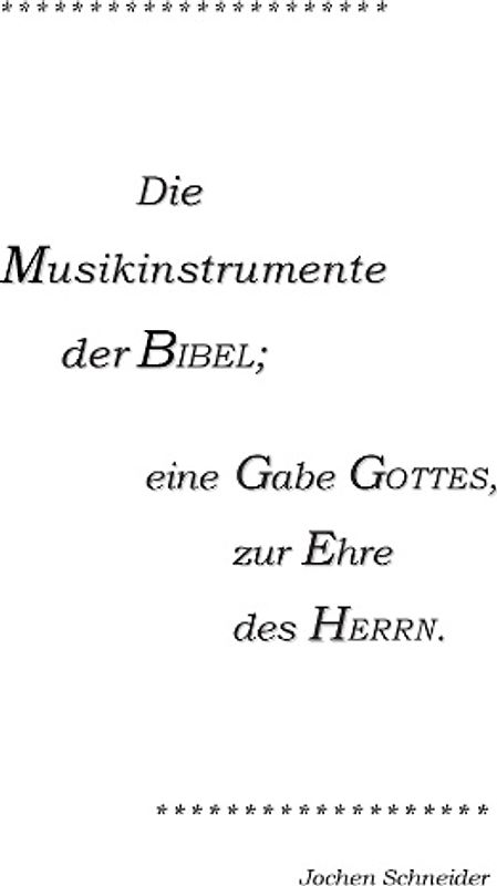 Die Musikinstrumente der Bibel