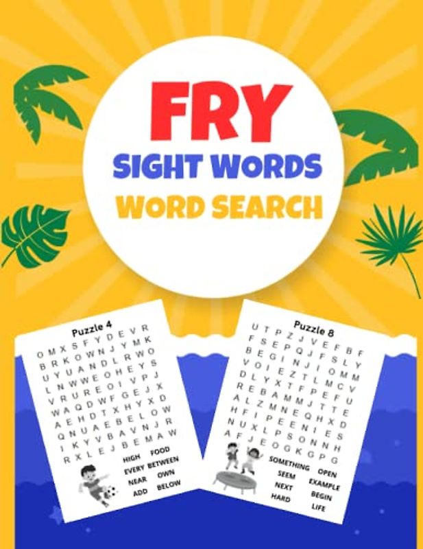 Fry Sight Words Word Search: For 1st To 6th Grade