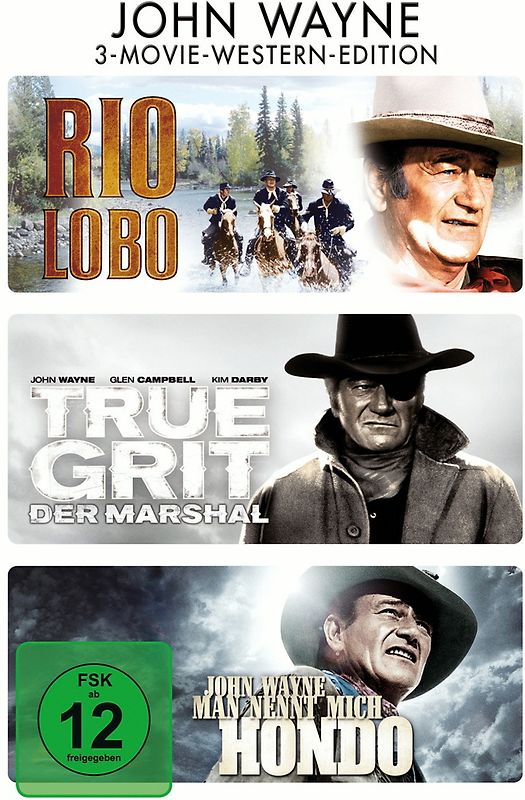 Rio Lobo / True Grit - Der Marshal / Man nennt mich Hondo [3 DVDs] DVD