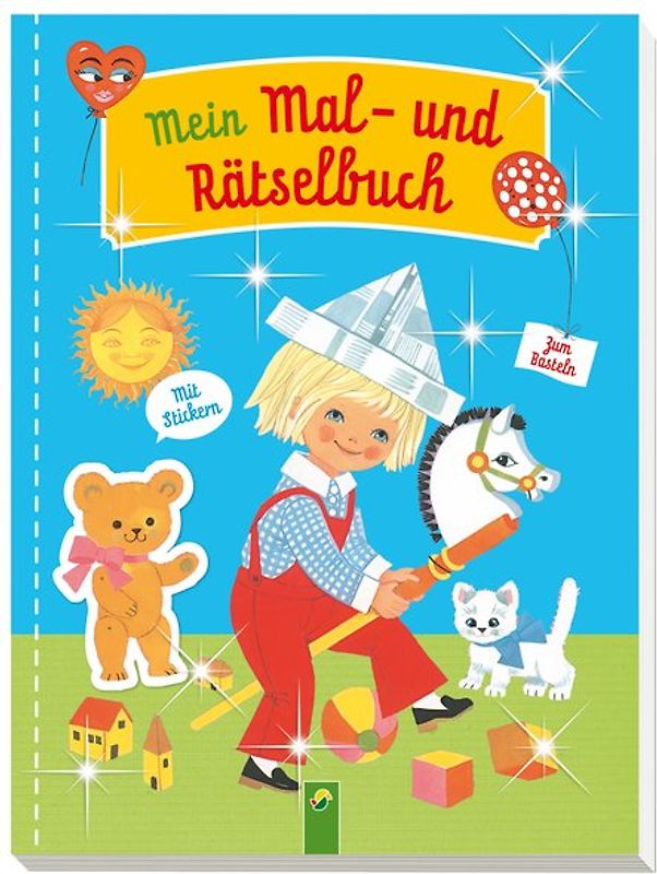 Mein Mal- und Rätselbuch mit Stickern