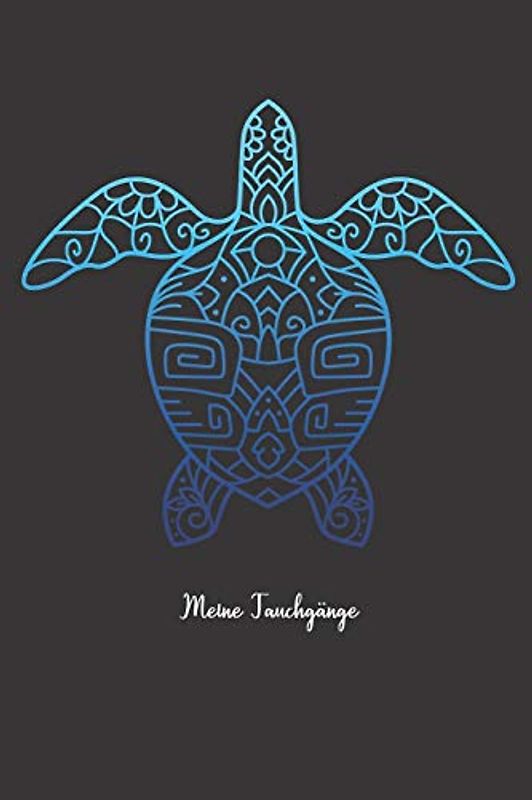 Meine Tauchgänge: Logbuch für Taucher - A5 100 Seiten - Geschenk Tauchen | Dive Log Schildkröte Meer