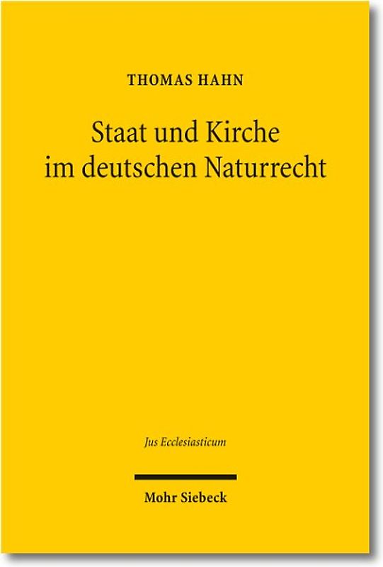 Staat und Kirche im deutschen Naturrecht