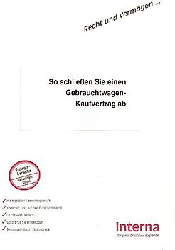 So schliessen Sie einen Gebrauchtwagen-Kaufvertrag ab
