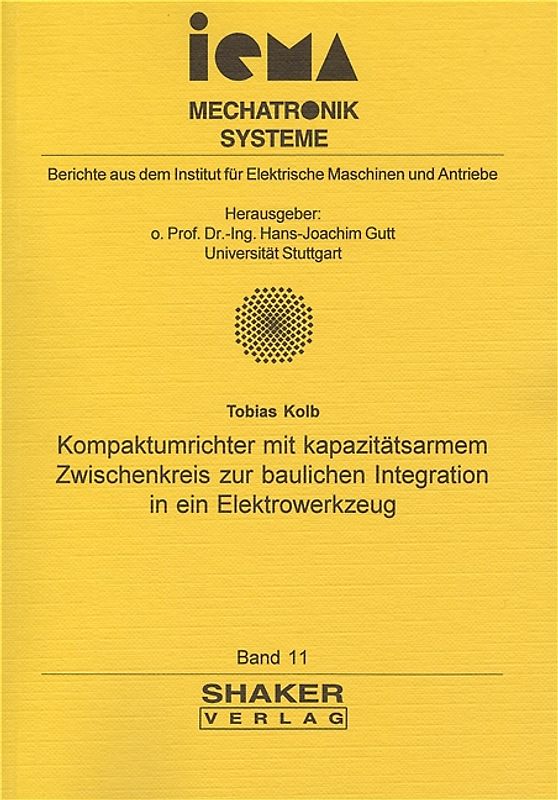 Kompaktumrichter mit kapazitätsarmem Zwischenkreis zur baulichen Integration in ein Elektrowerkzeug