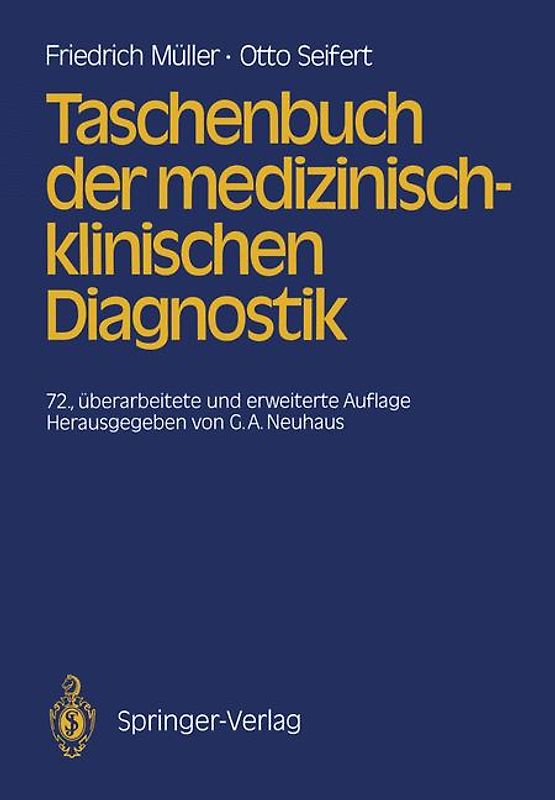 Taschenbuch der medizinisch-klinischen Diagnostik