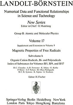 Organic Cation Radicals, Bi- and Polyradicals / Organische Kation-Radikale, Bi- und Polyradikale