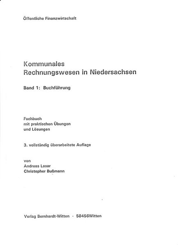 Kommunales Rechnungswesen in Niedersachsen, Band 1: Buchführung