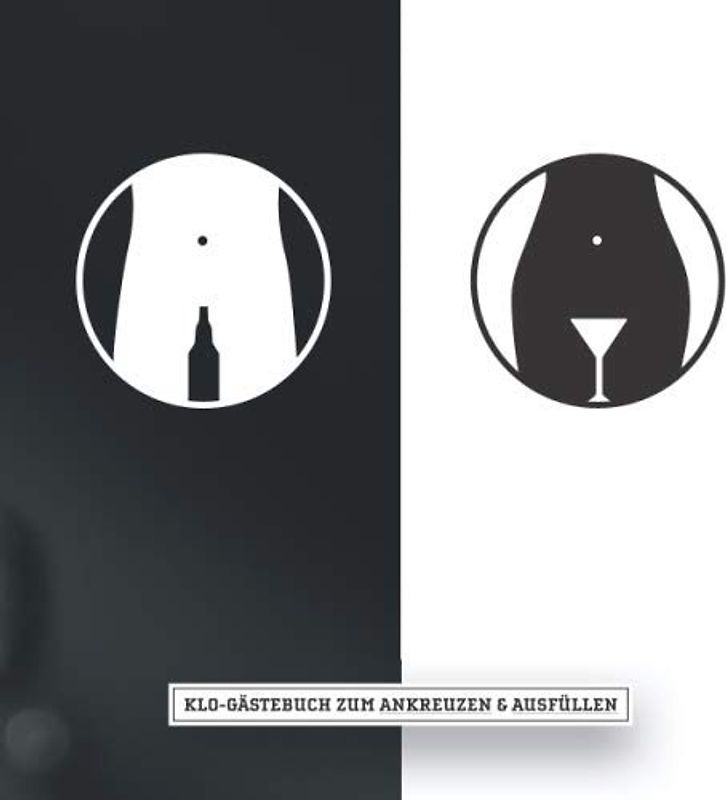 Klo-Gästebuch zum ankreuzen & ausfüllen: WC Klobuch für Gäste als Eintragbuch & Geschenkidee zur Haus & Ferienwohnung Einweihung I Kloordnung I ... I 21x21 cm I Schwarz Weiß I Bier Cocktail