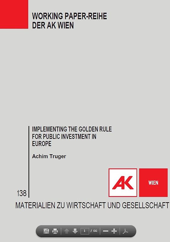 Implementing the golden rule for public Investment in Europe