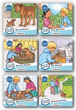 Mats, Mila und Molli – Heft 1-6 , Schwierigkeitsstufe A. Eine Geschichte in drei Schwierigkeitsstufen für Erstleser