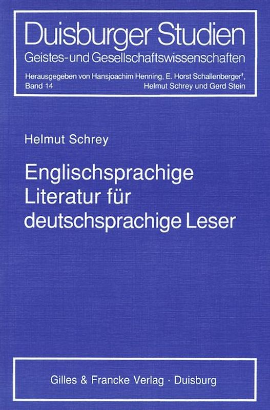 Englischsprachige Literatur für deutschsprachige Leser