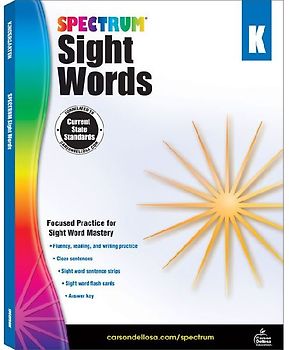 Spectrum Sight Words, Grade K