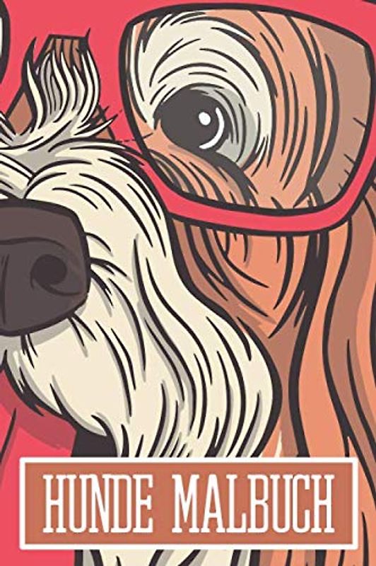 Hunde Malbuch: Zeichenbuch zum Ausmalen mit 100 Seiten und 50 verschiedenen Motiven für Kinder