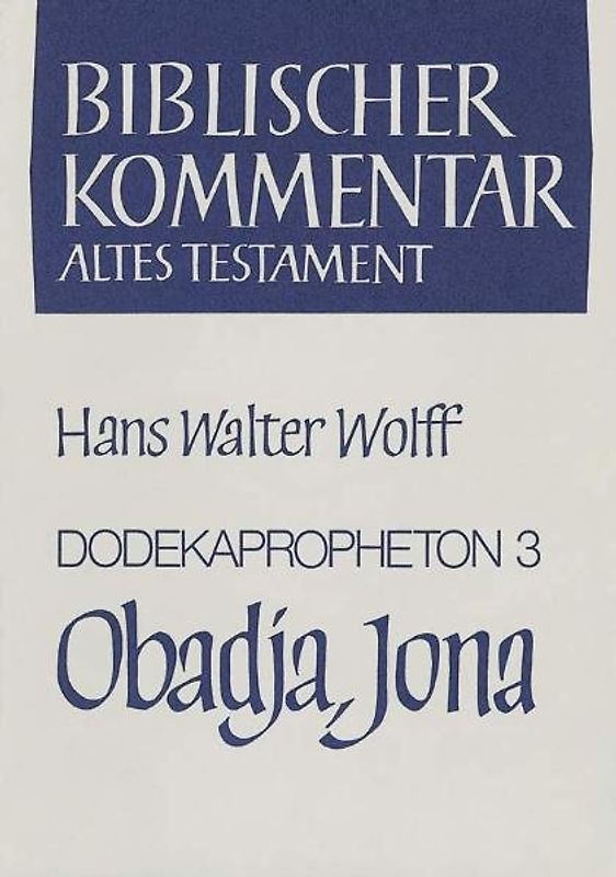 Dodekapropheton 3, Obadja, Jona