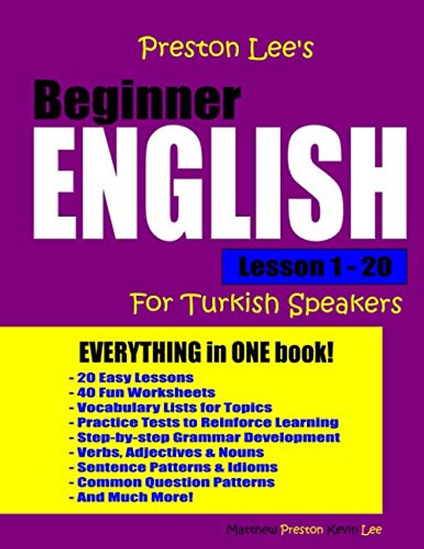 Preston Lee's Beginner English Lesson 1 - 20 For Turkish Speakers (Preston Lee's English For Turkish Speakers)
