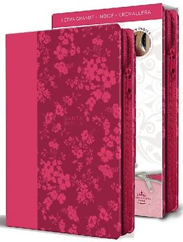 Biblia Reina Valera 1960 Letra Grande. Símil Piel Fucsia, Cremallera, Índice, Manual / Spanish Bible Rvr 1960. Handy Size, Large Print, Leathersoft