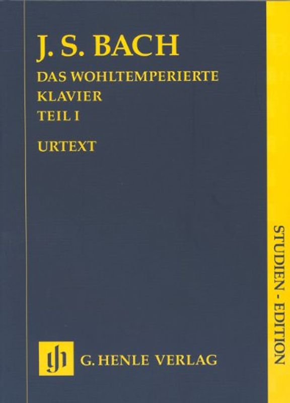 Das Wohltemperierte Klavier 1 ohne Fingersätze; Studien-Edition: Urtext. Studien-Edition - Johann Sebastian Bach