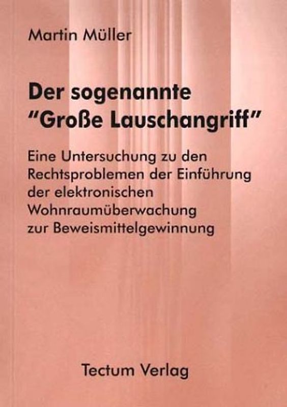Der sogenannte "Grosse Lauschangriff"