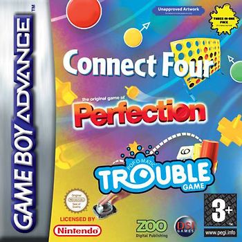 3in1-Connect4/TroubleGame/Perferct Connect 4/TroubleGame/Perfection Nintendo Game Boy Advance