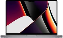 Image of Apple MacBook Pro met Touch ID 14.2 (Liquid Retina XDR Display) M1 Pro (10-Core CPU, 16-Core GPU) 16 GB RAM 1 TB SSD [Late 2021, Engelse toetsenbordindeling, QWERTY] spacegrijs (Refurbished)