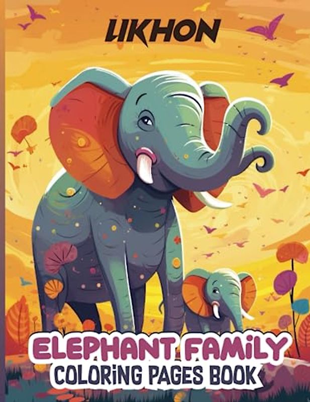 Likhon Elephant Family Coloring Pages Book
