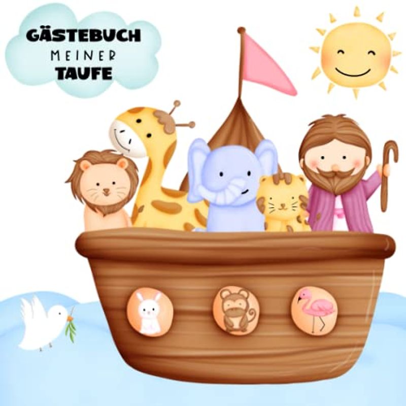 Gästebuch meiner Taufe Buch Erinnerung Taufalbum Taufgästebuch mit Fragen und Platz für Fotos: 80 Seiten; 21 cm x 21 cm