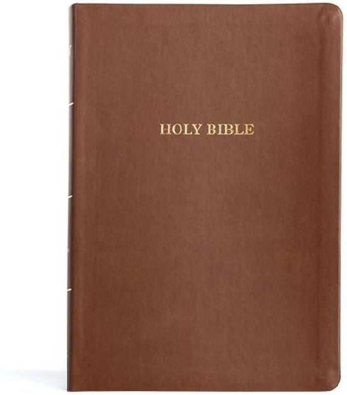 KJV Large Print Thinline Bible, Value Edition, Brown Leathertouch
