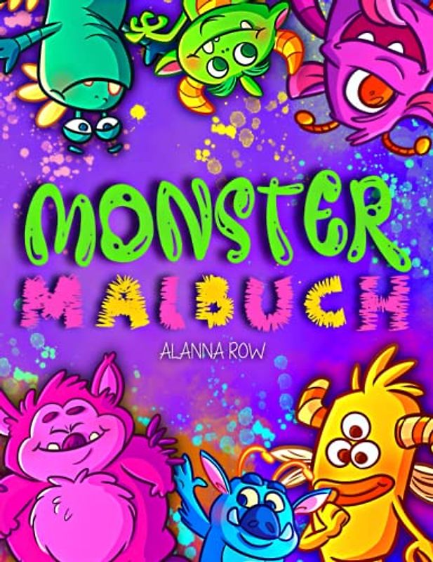 Monster Malbuch: Lustige Monster Malvorlagen für Kinder, 35 einfache Monster für Jungen und Mädchen zum Ausmalen und Entspannen