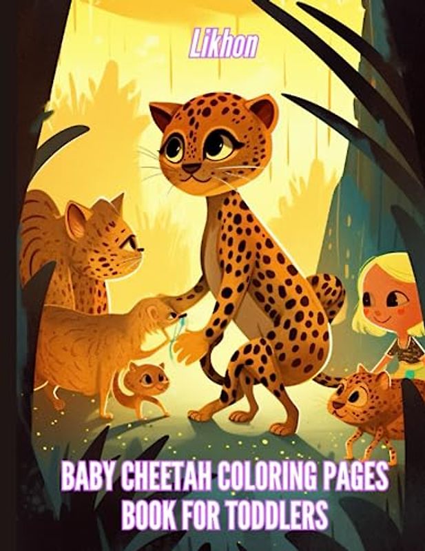 Likhon Baby Cheetah Coloring Pages Book for Toddlers