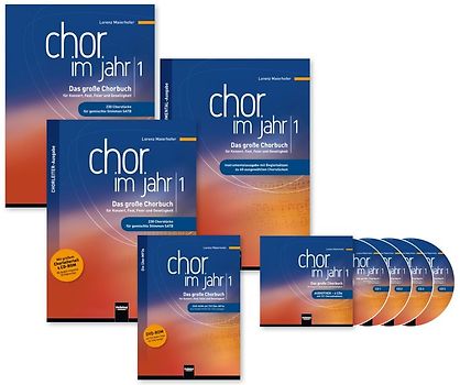 Chor im Jahr 1. Ermäßigtes Paketangebot (Chorleiter-Ausgabe, Instrumental-Ausgabe, Audiothek 4 CDs, DVD-ROM)