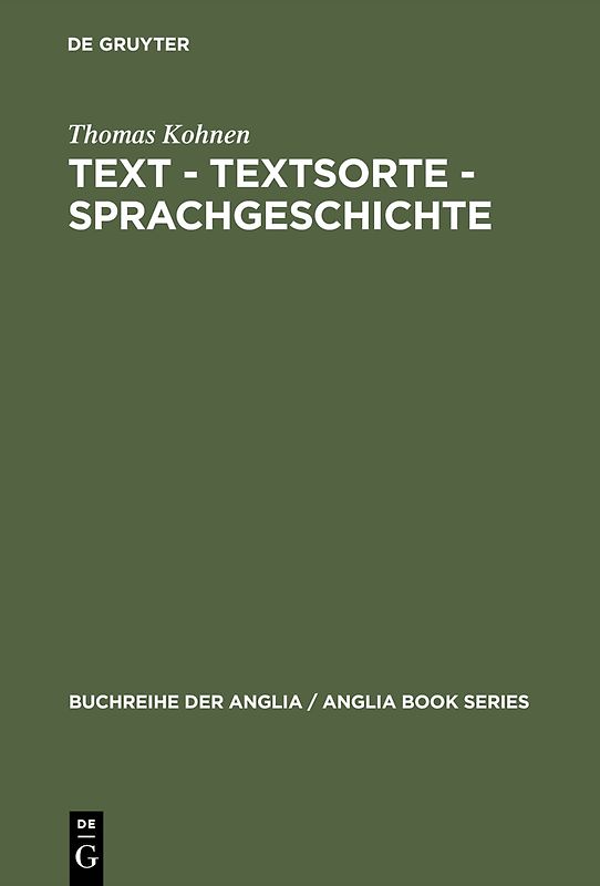 Text – Textsorte – Sprachgeschichte
