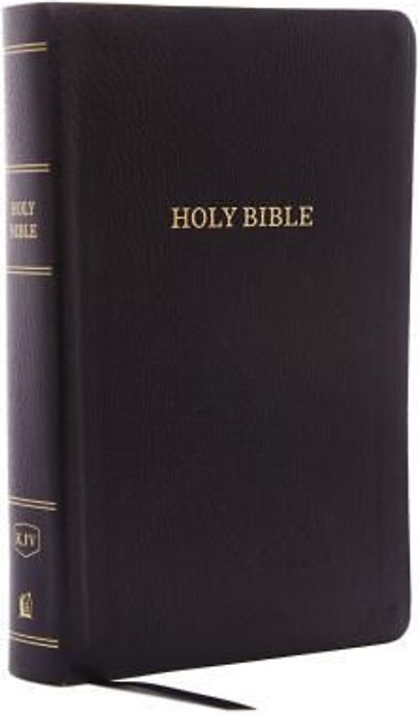 KJV Holy Bible: Personal Size Giant Print with 43,000 Cross References, Black Bonded Leather, Red Letter, Comfort Print (Thumb Indexed): King James Version