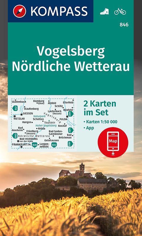 KOMPASS Wanderkarten-Set 846 Vogelsberg, Nördliche Wetterau (2 Karten) 1:50.000