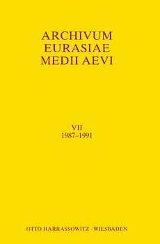 Archivum Eurasiae Medii Aevi VII 1987-1991