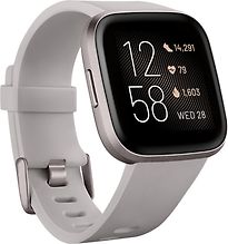 Image of Fitbit Versa 2 40 mm aluminium grijs met siliconen armband grijs [wifi] (Refurbished)