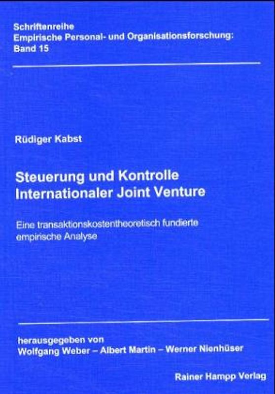 Steuerung und Kontrolle Internationaler Joint Venture