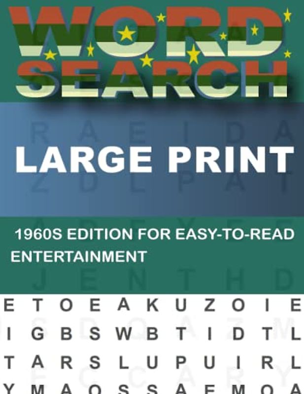 Large Print Word Search Book For Adults: 1960s Edition for All Skill Levels
